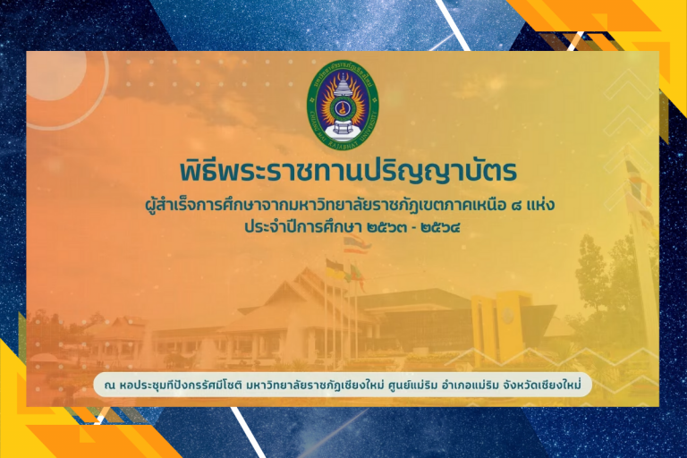 พิธีพระราชทานปริญญาบัตรมหาวิทยาลัยราชภัฏเชียงใหม่ 15 ธันวาคม 2566 รอบสอง